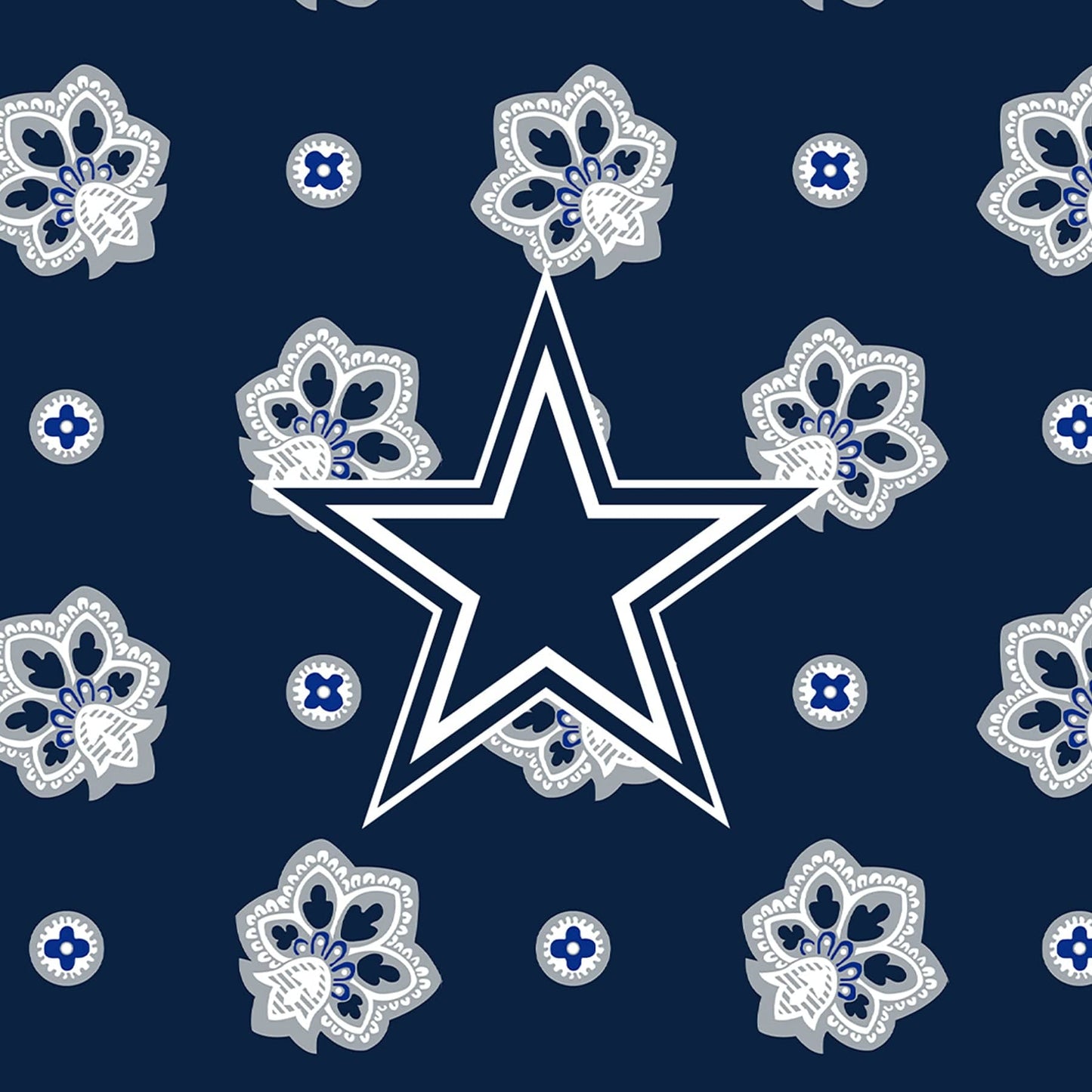 NFL Large Travel Duffel Bag-Dallas Cowboys Bandana-Image 5-Vera Bradley