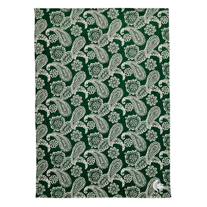 Collegiate Plush XL Throw Blanket-Dk Green/White Bandana with Michigan State University Logo-Image 1-Vera Bradley