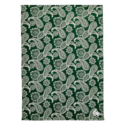 Collegiate Plush XL Throw Blanket-Dk Green/White Bandana with Michigan State University Logo-Image 1-Vera Bradley