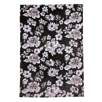 Collegiate Plush XL Throw Blanket-Black/White Rain Garden with Purdue University Logo-Image 2-Vera Bradley
