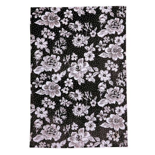 Collegiate Plush XL Throw Blanket-Black/White Rain Garden with Purdue University Logo-Image 2-Vera Bradley