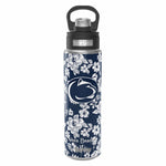 Tervis 24oz Wide Mouth Bottle-Navy/White Rain Garden with Penn State University-Image 2-Vera Bradley