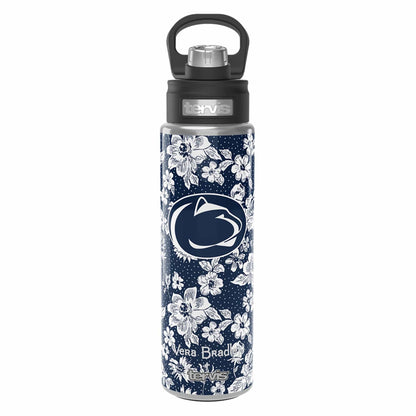 Tervis 24oz Wide Mouth Bottle-Navy/White Rain Garden with Penn State University-Image 2-Vera Bradley