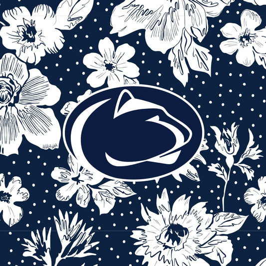 Tervis 24oz Wide Mouth Bottle-Navy/White Rain Garden with Penn State University-Image 2-Vera Bradley