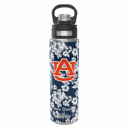 Tervis 24oz Wide Mouth Bottle-Navy/White Rain Garden with Auburn University-Image 2-Vera Bradley