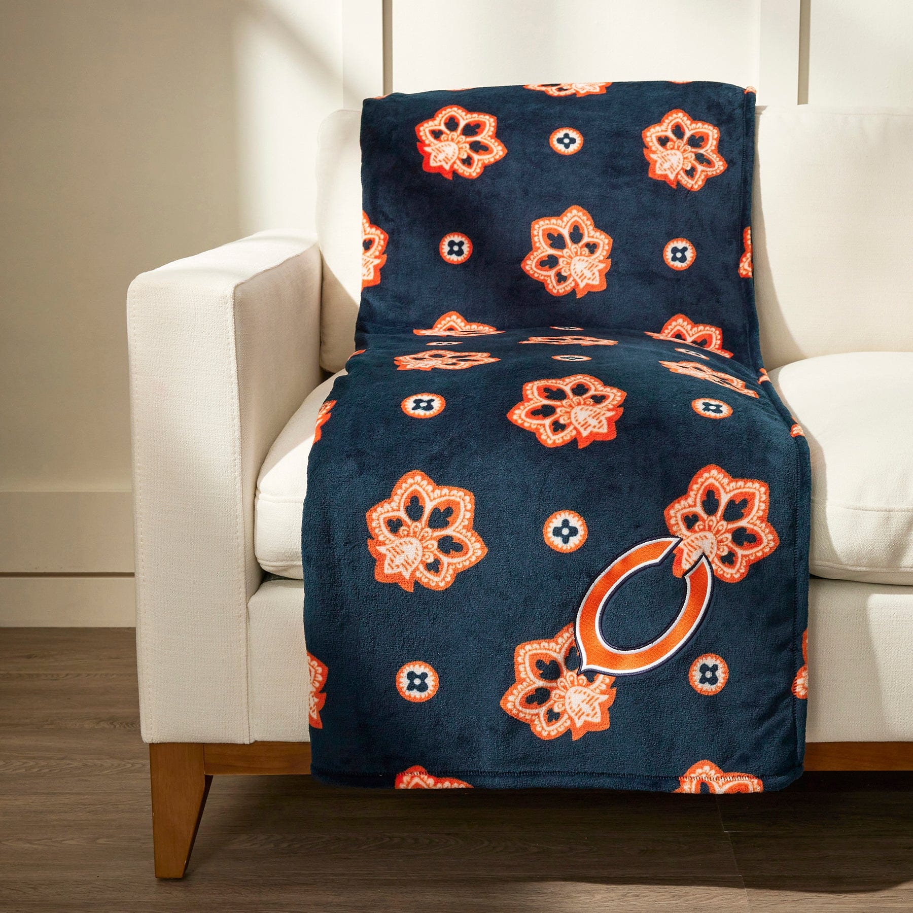 NFL Oversized Throw Blanket-Chicago Bears Bandana-Image 1-Vera Bradley