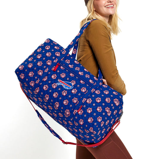 NFL Large Travel Duffel Bag-Buffalo Bills Bandana-Image 1-Vera Bradley