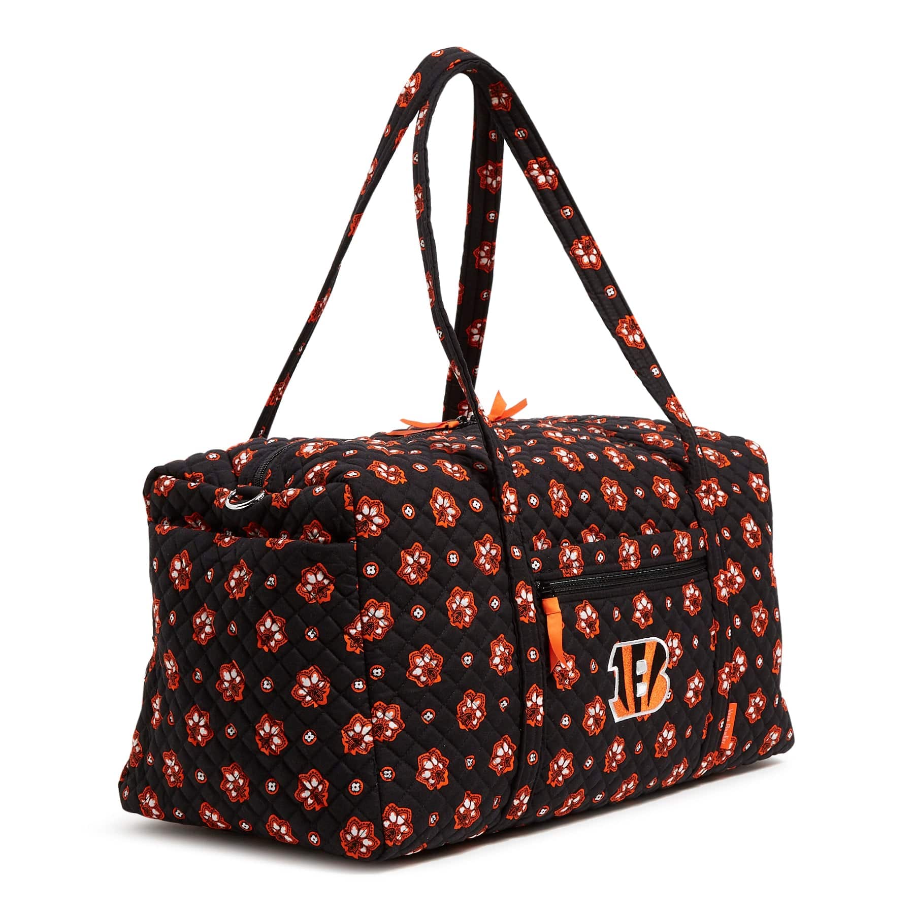 NFL Large Travel Duffel Bag-Cincinnati Bengals Bandana-Image 3-Vera Bradley