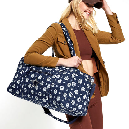 NFL Large Travel Duffel Bag-Dallas Cowboys Bandana-Image 1-Vera Bradley