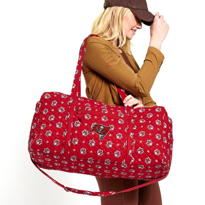 NFL Large Travel Duffel Bag-Tampa Bay Buccaneers Bandana-Image 1-Vera Bradley