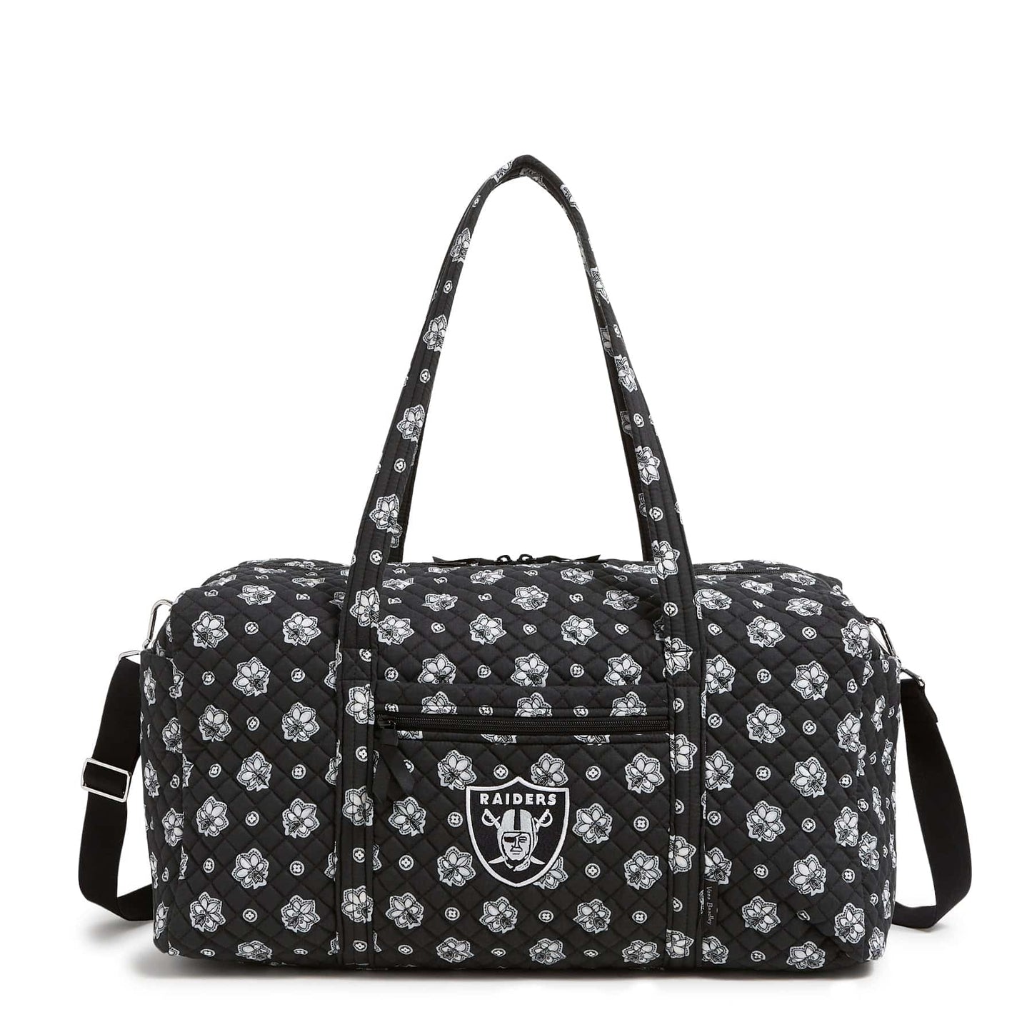 NFL Large Travel Duffel Bag-Las Vegas Raiders Bandana-Image 1-Vera Bradley