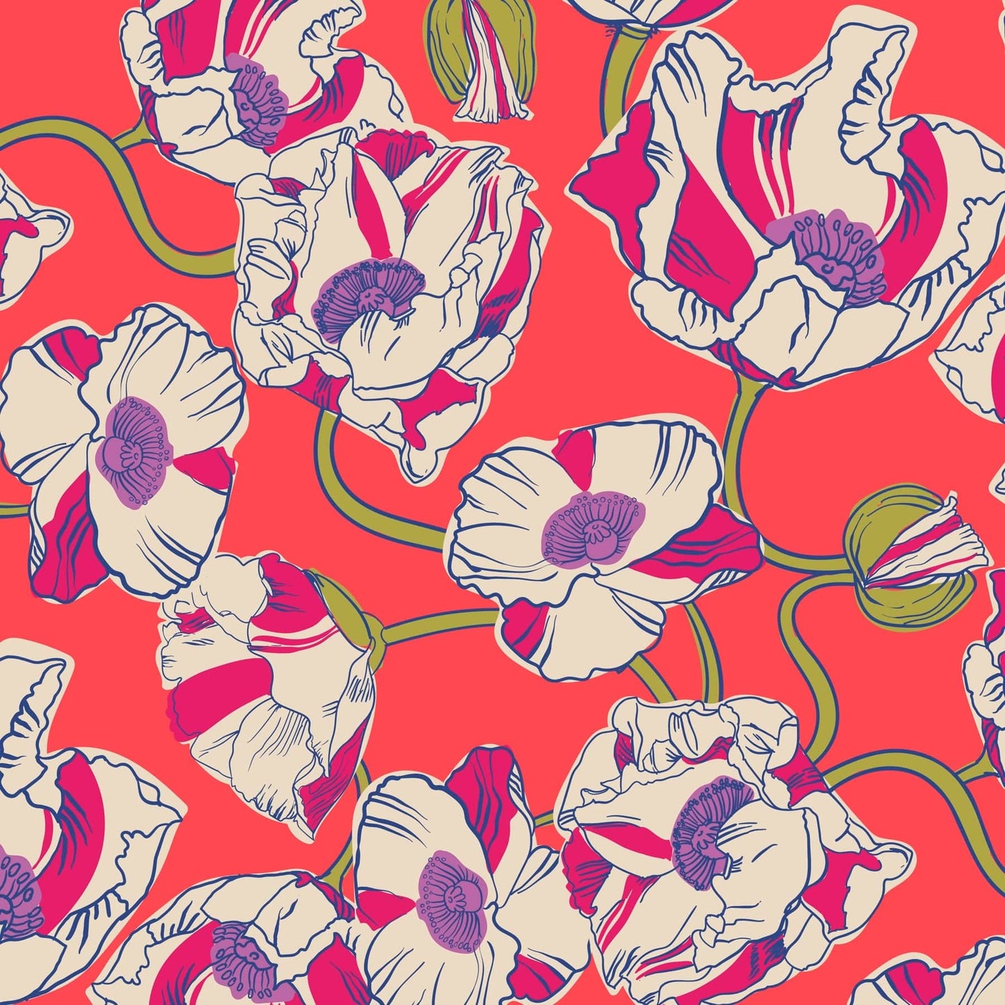 Lunch Tote-Swirling Poppies-Image 4-Vera Bradley