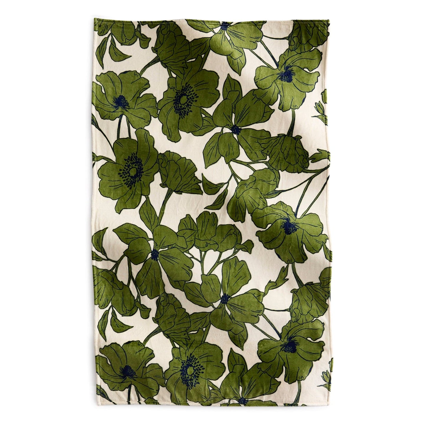 Plush Throw Blanket-Scattered Anemones Seedpearl-Image 1-Vera Bradley