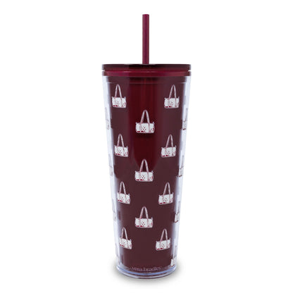 Tumbler with Straw-Duffel Mosaic-Image 2-Vera Bradley