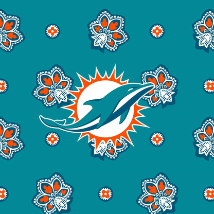 NFL Clear Small Belt Bag-Aqua/Orange Bandana with Miami Dolphins-Image 3-Vera Bradley