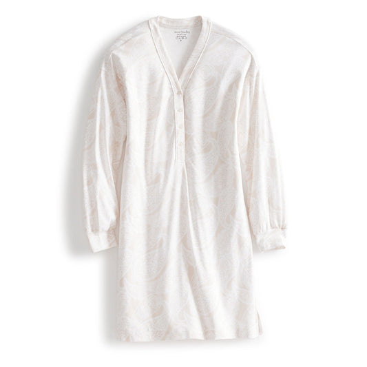 Henley Night Dress-Paisley Key Pumice Stone-Image 1-Vera Bradley