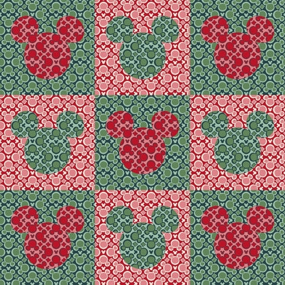 Disney Plush Throw Blanket-Mickey Mouse Kaleidoscope Holiday-Image 3-Vera Bradley