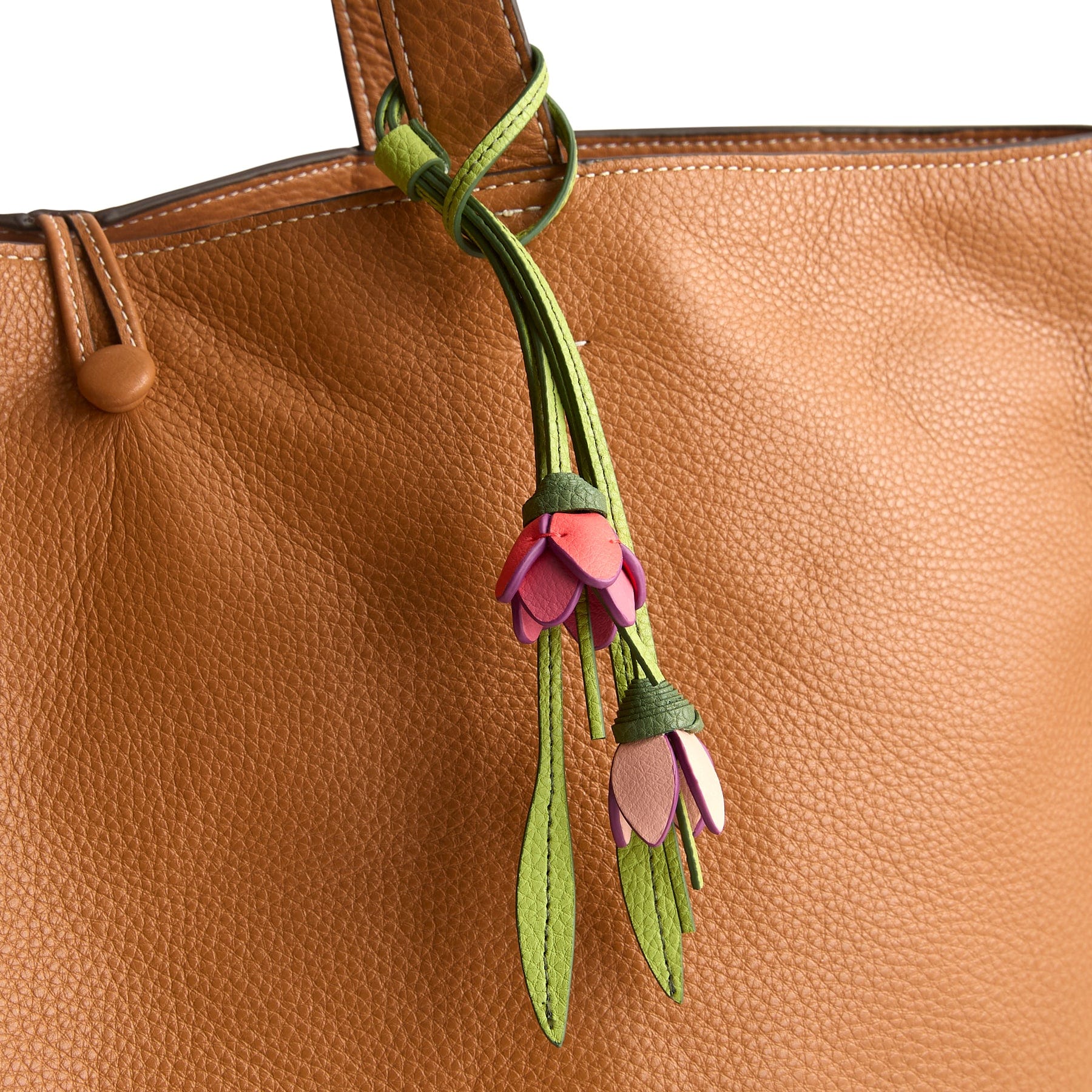 Pink Tulips Bag Charm-Pink Tulip-Image 2-Vera Bradley