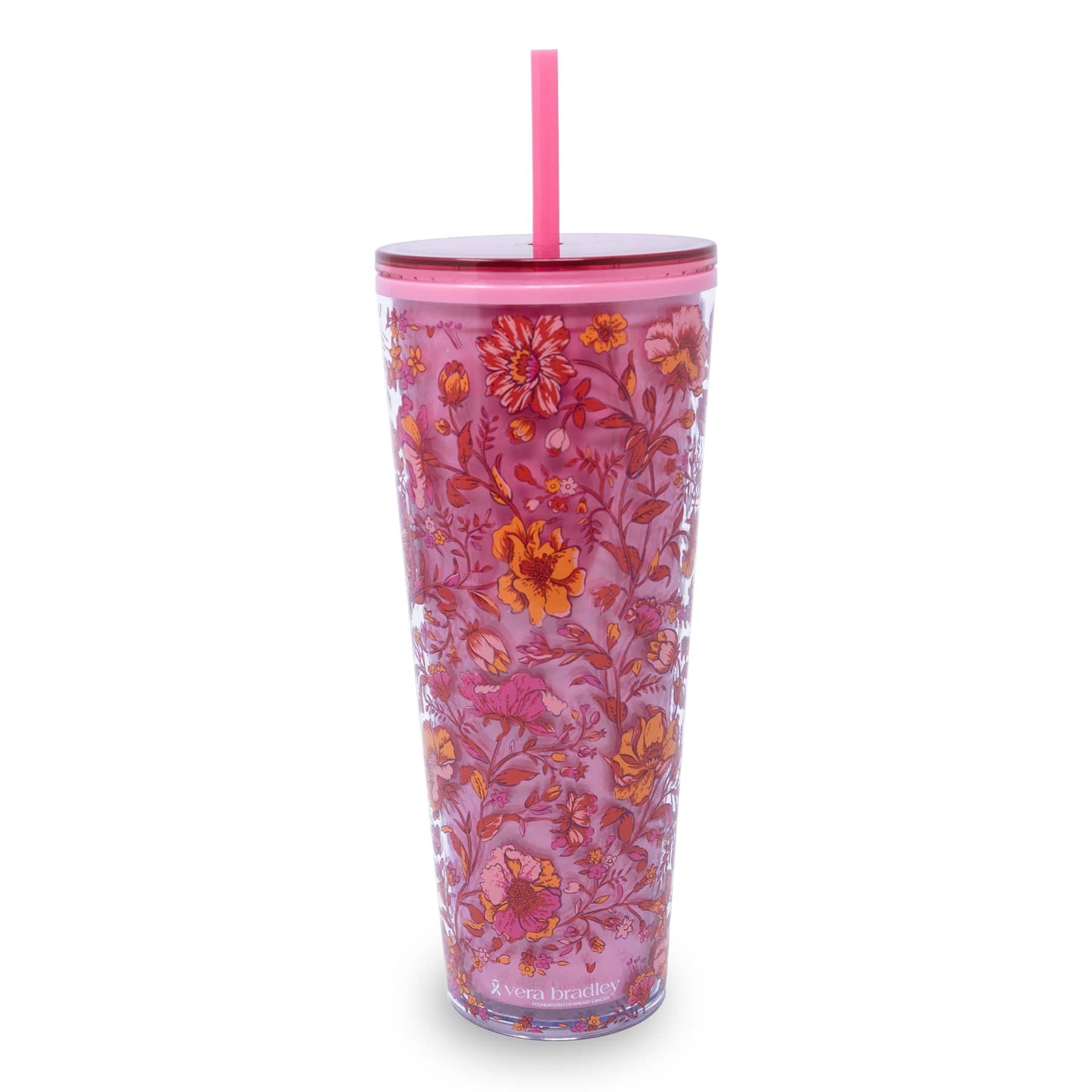 Tumbler with Straw-Flourishing Garden-Image 2-Vera Bradley
