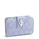 Small Turnlock Wallet-Blue Chambray-Image 1-Vera Bradley